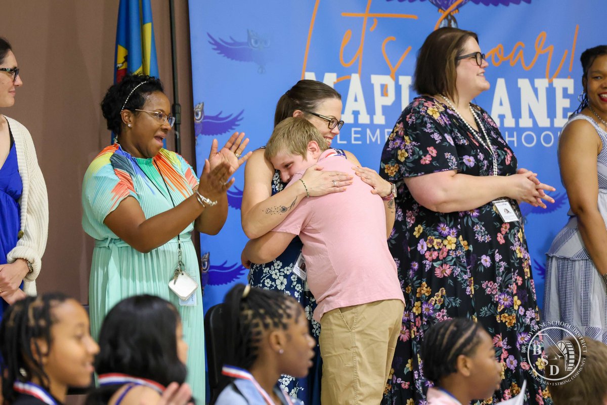 BSDk12's tweet photo. Remembering the pure joy &amp; pride on our educators’ faces during our 5th &amp; 8th Grade Move-Up Ceremonies. From smiles to hugs to high-fives, their expressions say it all. These students aren’t just moving up—they’re moving forward, with a whole school family cheering them on! https://t.co/EAf7C6ovSN