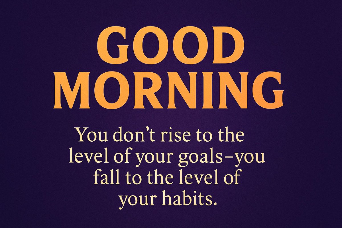 imluckysherman's tweet image. Good morning ☀️
Win the morning. Win the day.
Discipline beats motivation—every time.

#GrindTime #GoodMorningPost #Outcasts #Motivation