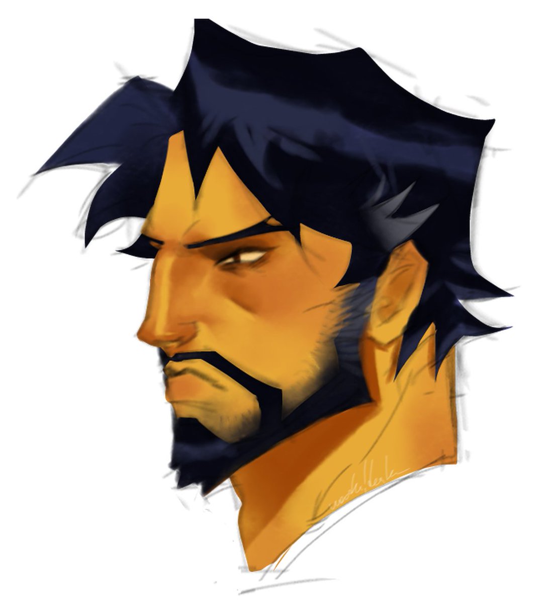 Hanzo got his husband's haircut