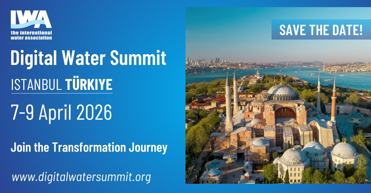 IWAHQ's tweet image. π’ Save the Date!
The 4th edition of the IWA #DigitalWaterSummit will take place from 7β9 April 2026 at the iconic HaliΓ§ Congress Center in Istanbul, TΓΌrkiye, hosted in partnership with Istanbul Technical University.
Learn more: digitalwatersummit.org