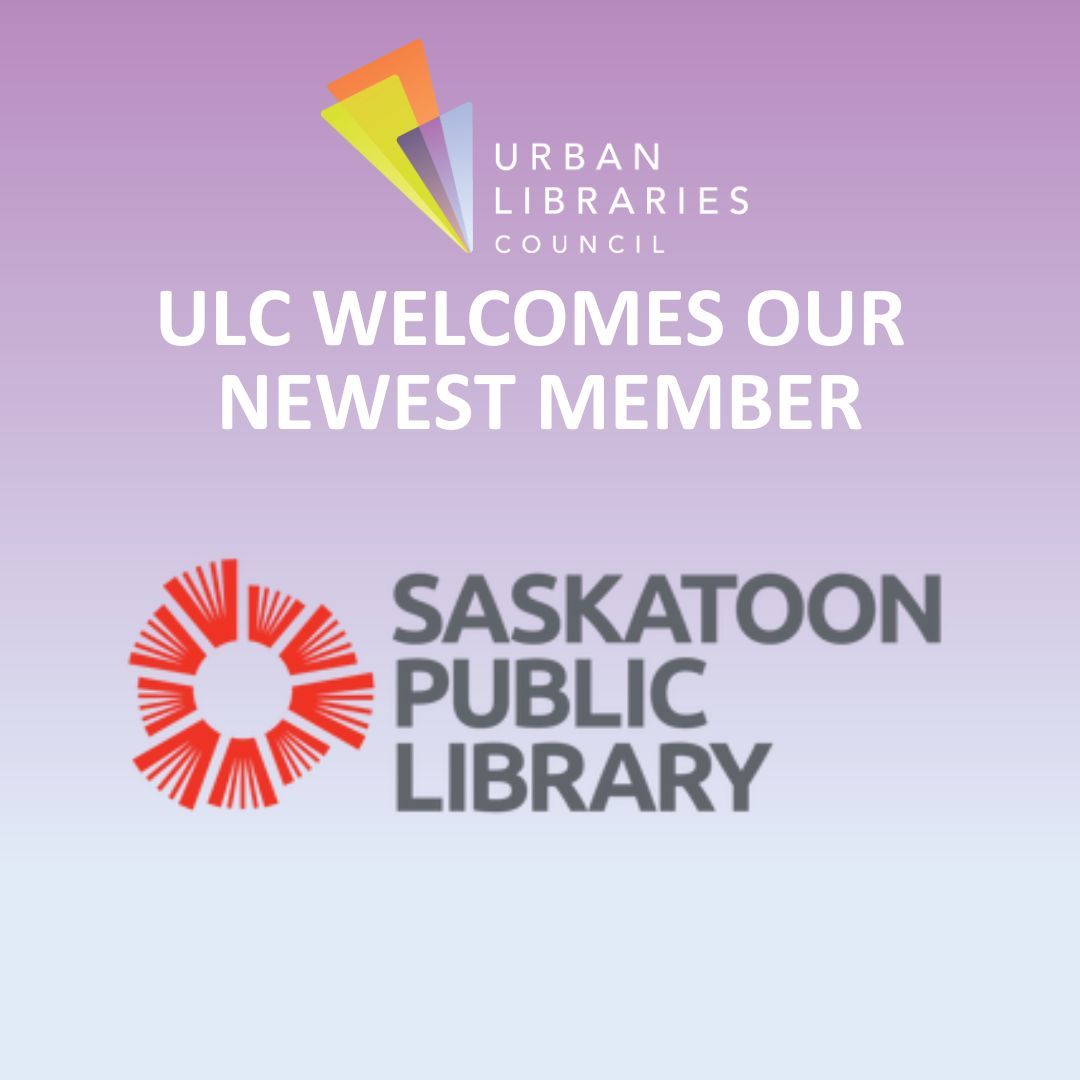 Urban Libraries Council (@urbanlibcouncil) on Twitter photo ULC is thrilled to welcome Saskatoon Public Library <a href="/PublicSaskatoon/">Saskatoon Public Library</a>, located in Saskatchewan, as our newest member! Welcome to the ULC family. ULC is thrilled to welcome Saskatoon Public Library <a href="/PublicSaskatoon/">Saskatoon Public Library</a>, located in Saskatchewan, as our newest member! Welcome to the ULC family.