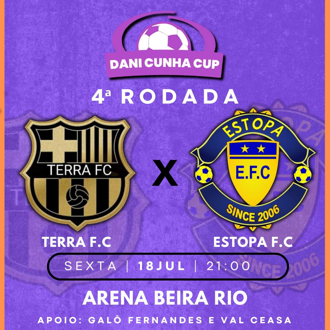 ⚠️HOJE TEM TERRA F.C⚠️

Amanhã tem o Terra F.c pela 4ª rodada na Liga Dani Cunha Cup. Contamos com o apoio incondicional da nossa apaixonada torcida, e daremos a vida para conquistar esses 3 pontos

🏆 Liga Dani Cunha Cup
🆚 Estopa
🏟Arena Beira Rio
📅 18/07/2025
⏰ 21:00