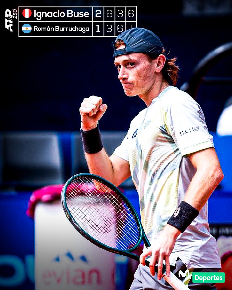 MovistarDeporPe's tweet photo. ¡𝐇𝐢𝐬𝐭𝐨́𝐫𝐢𝐜𝐨! 🔥
Ignacio Buse, actual número 167 del ranking ATP y primera raqueta nacional, logró una gran victoria ante Román Burruchaga en un duelo muy reñido, clasificando así a las semifinales del ATP de Gstaad. 🎾🏆

📌 Su próximo rival saldrá del enfrentamiento entre el primer sembrado del torneo, el noruego Casper Ruud, y el argentino Juan Manuel Cerúndolo.