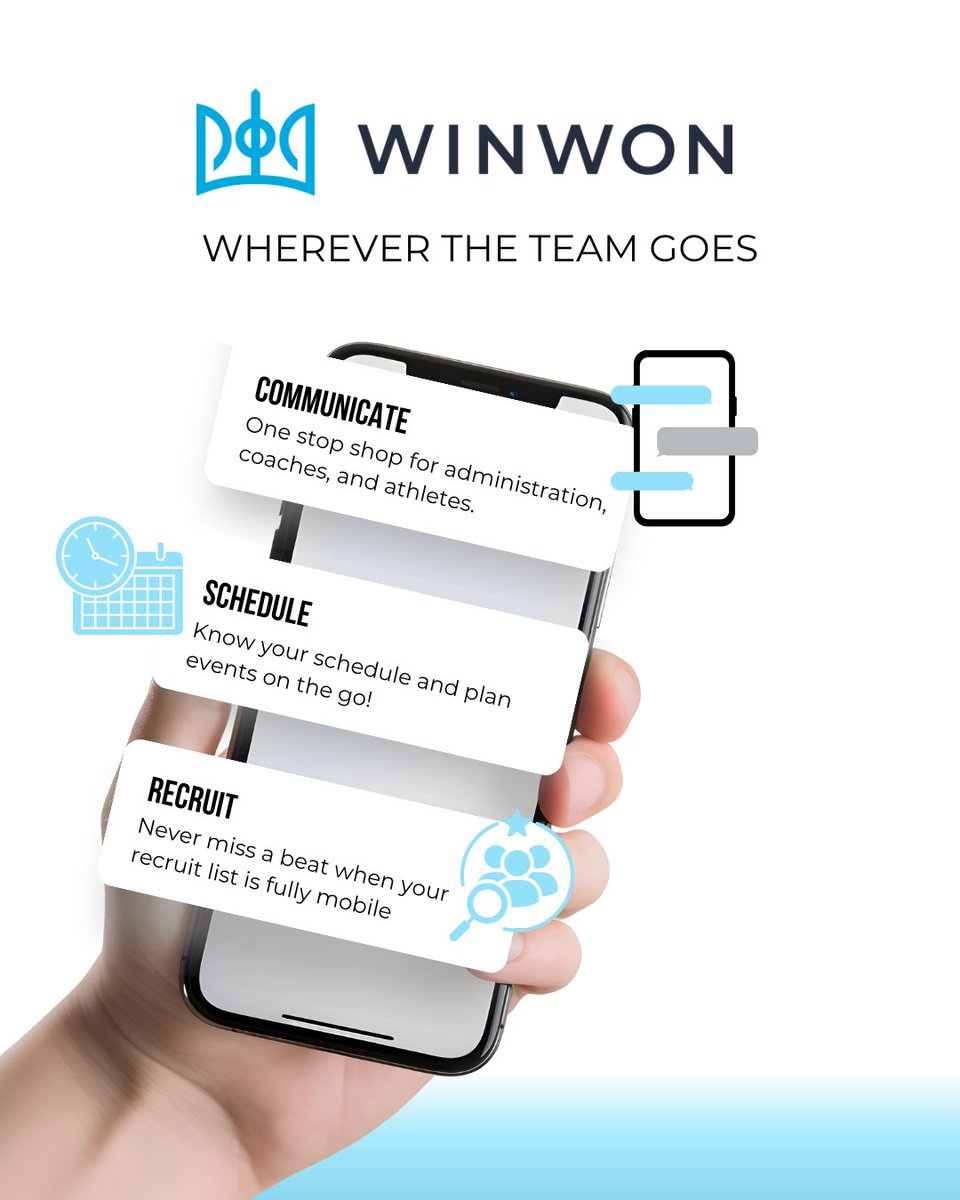 WinWonTech's tweet image. The department at your finger tips!
 
WinWon Mobile allows for coaches, administration, and student-athletes to have everything on the go.

#CollegeAdmin #CollegeCoach #PoweredByWinWon