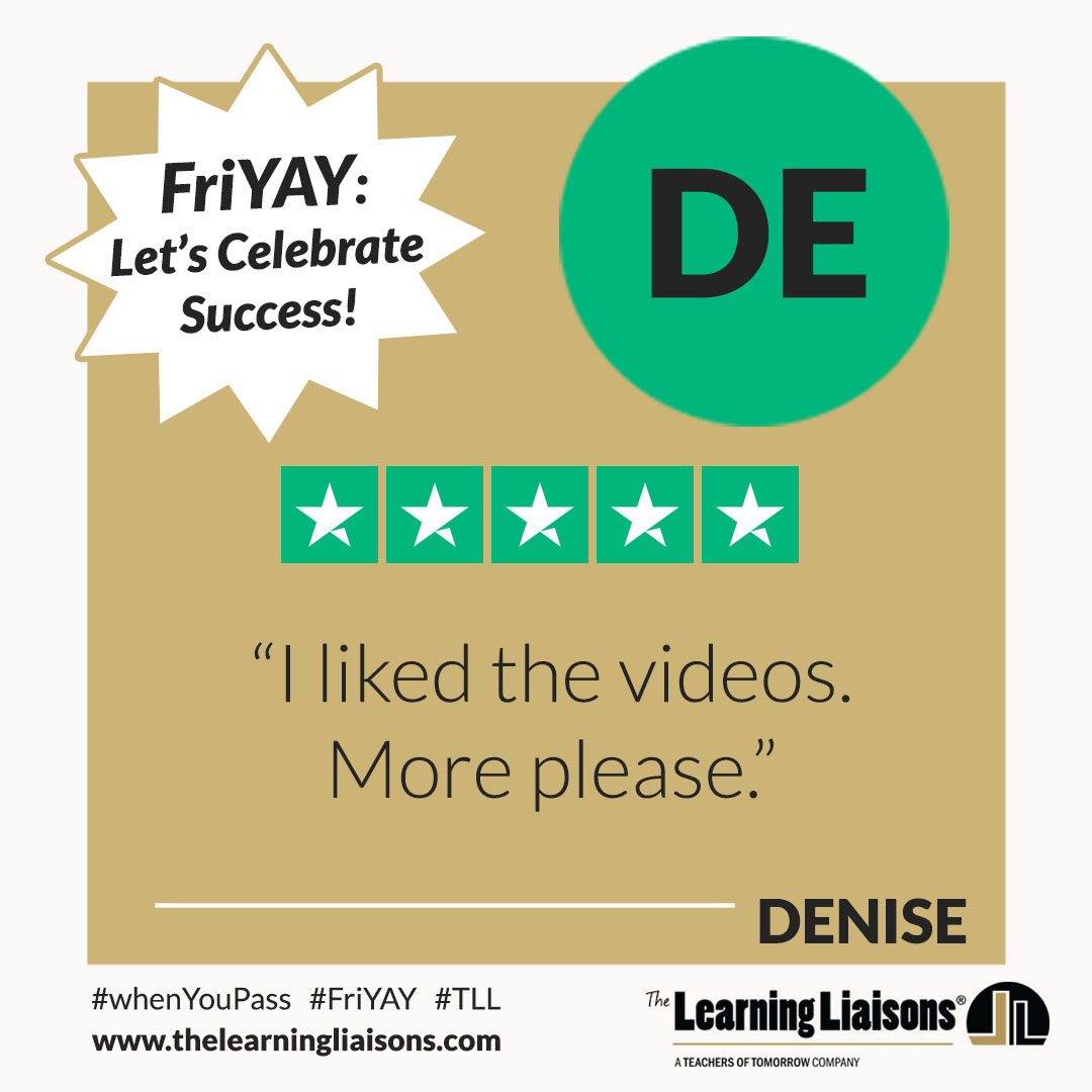 “I liked the videos. More please.”

Congratulations, Denise! #whenYouPass

#TLL #FriYAY #FTCE #TExES #Praxis #MTTC #PraxisCore #CBEST #Pearson #FELE #PACT #teacherCertification #teacherTest #GKT
