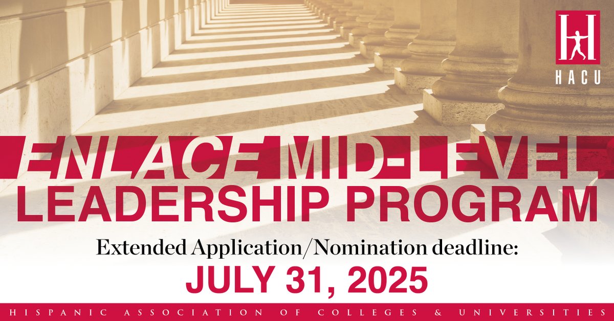 Applications close soon! The program covers areas such as academic and student affairs management, regional institutional accreditation, effective data utilization, and higher education advocacy. Limited Scholarships are available.
bit.ly/3WiuFLN