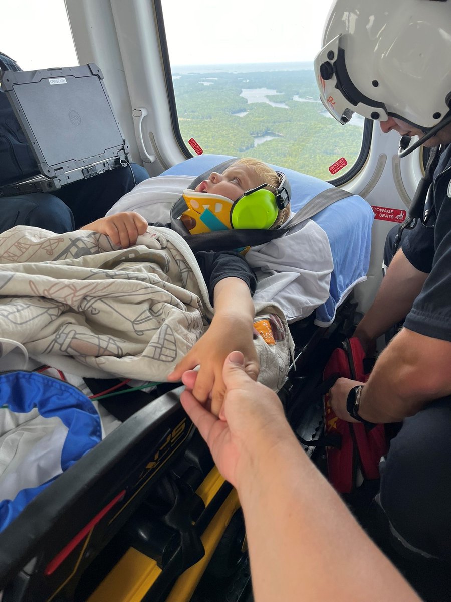 Ornge's tweet image. We received a heartfelt email from Kaitlin, a mother whose 3-year-old son, Thomas, was in need of urgent medical care after an accident. In late July 2024, while at their family cottage, Thomas suffered a suspected femur fracture after a fall.
ornge.ca/news-articles/…