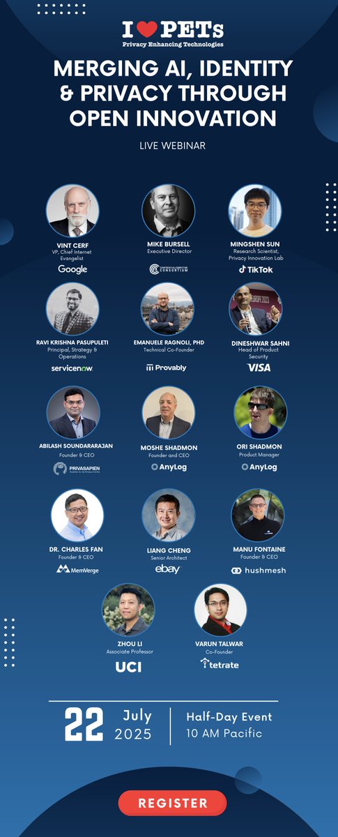 TikTokForDevs's tweet image. Open-source dev tools ✅ 
Privacy tech innovation ✅ 
Community insights ✅

All in one event. 

Join “I ❤️ PETs” half-day virtual event on July 22, 2025 (10:00 AM –2:00 PM PT) . 

Register now: lu.ma/63rusdzw

#TT4D #OpenSource #DevCommunity #TechForGood