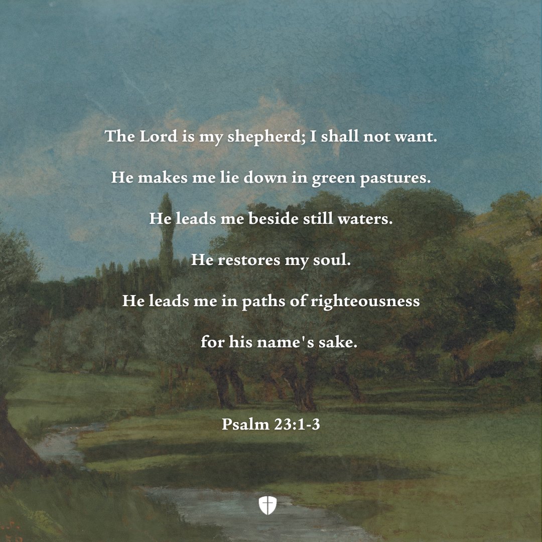 rtsorlando's tweet photo. In the midst of study, ministry, and life’s demands, we’re reminded that the Lord himself is our shepherd. He provides. He leads. He restores. And every path he takes us on is for his name’s sake. #RTS #reformedseminary #reformed #seminary #encouragement #scripture https://t.co/hEPkWaZH2n
