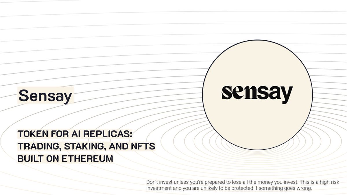 ChangeNOW_io's tweet image. 🤖 @asksensay is your digital twin engine!
Born to build lifelike replicas & powered by $SNSY. Platform buybacks, staking rewards, governance, pay-with-SNSY live⚡️
This isn’t sci-fi — it’s real utility in action.
$SNSY is available on our platform 🔗 changenow.io/currencies/sen…