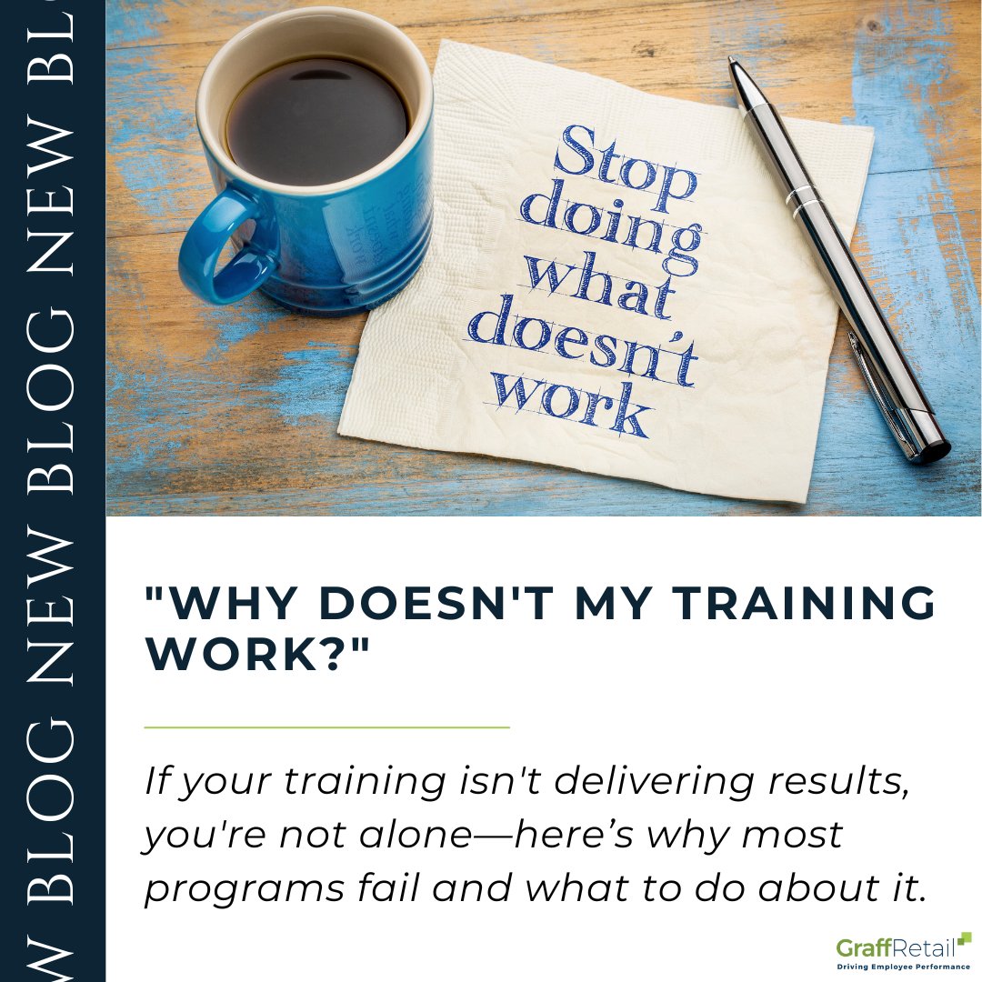 graffretail's tweet image. Not all training works. Here’s why yours might be falling flat—and what you can do about it.
Read our latest blog post.
graffretail.com/blog/why-doesn…

#BlogPost #RetailSuccess #TeamPerformance #GraffRetail