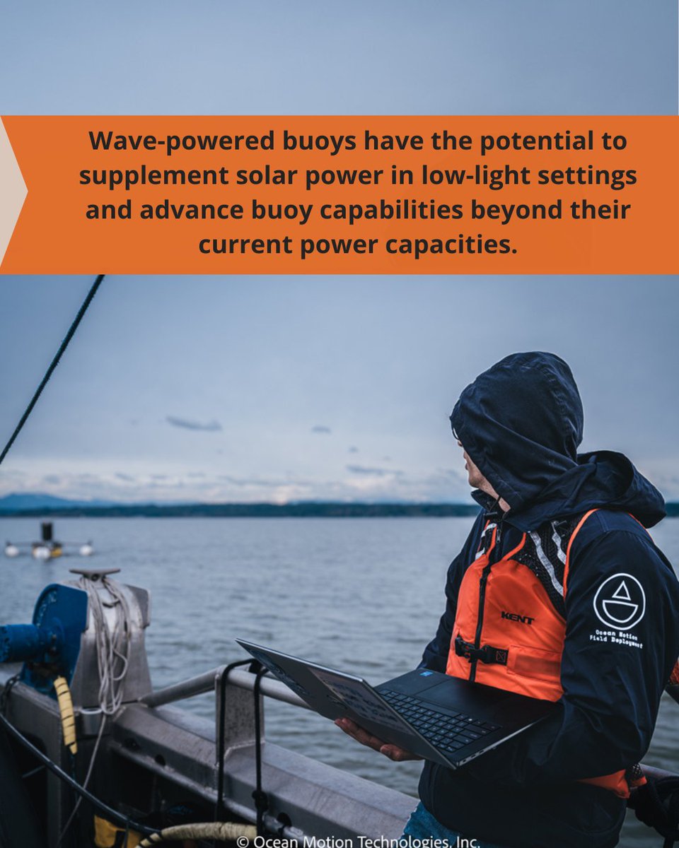 FondriestEnv's tweet photo. While the development of solar-powered buoy monitoring systems has improved access to real-time environmental data, solar power is still limited. 

Learn how they're being improved➡️ https://t.co/jrZQghqs2p

PC: Adapted from Ocean Motion Technologies.

@oceanmotiontech https://t.co/ecbwaPwwJy