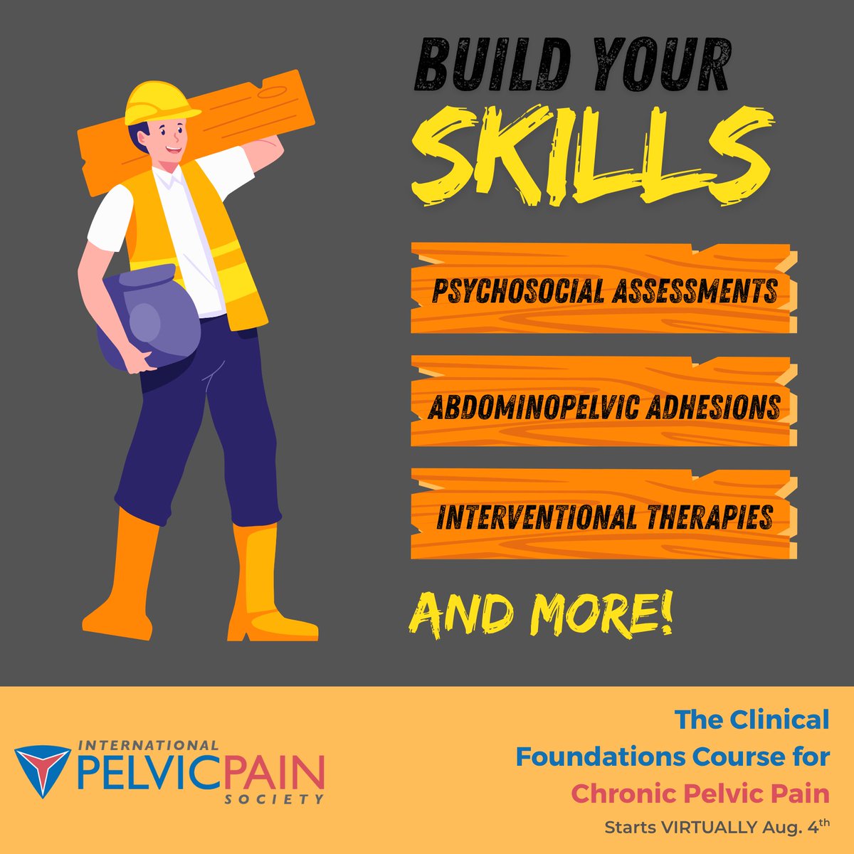 PelvicPainOrg's tweet image. Looking for a way to build up your pain management skills? Look no further!
The Clinical Foundations Course is anchored in themes from current clinical guidelines, making sure you have all the tools you need to confidently asses patients with CPP.
Sign up: pelvicpain.org/meetings/webin…