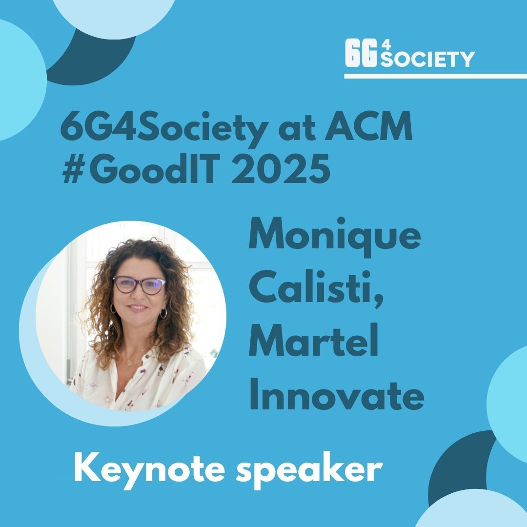 SNS (@6g_sns) on Twitter photo ๐ข 6G4Society will be at ACM #GoodIT2025 in Antwerp, 3โ5 September!
Project Coordinator <a href="/MoniqueCalisti/">Monique Calisti - @moniquecalisti@mastodon.social</a> will give a keynote on #SustainableDigitalFutures, showing how <a href="/6G4Society/">6G4Society</a> is rethinking networks with sustainability at the core.
๐ Learn more: tinyurl.com/3rsjh7r4 ๐ข 6G4Society will be at ACM #GoodIT2025 in Antwerp, 3โ5 September!
Project Coordinator <a href="/MoniqueCalisti/">Monique Calisti - @moniquecalisti@mastodon.social</a> will give a keynote on #SustainableDigitalFutures, showing how <a href="/6G4Society/">6G4Society</a> is rethinking networks with sustainability at the core.
๐ Learn more: tinyurl.com/3rsjh7r4