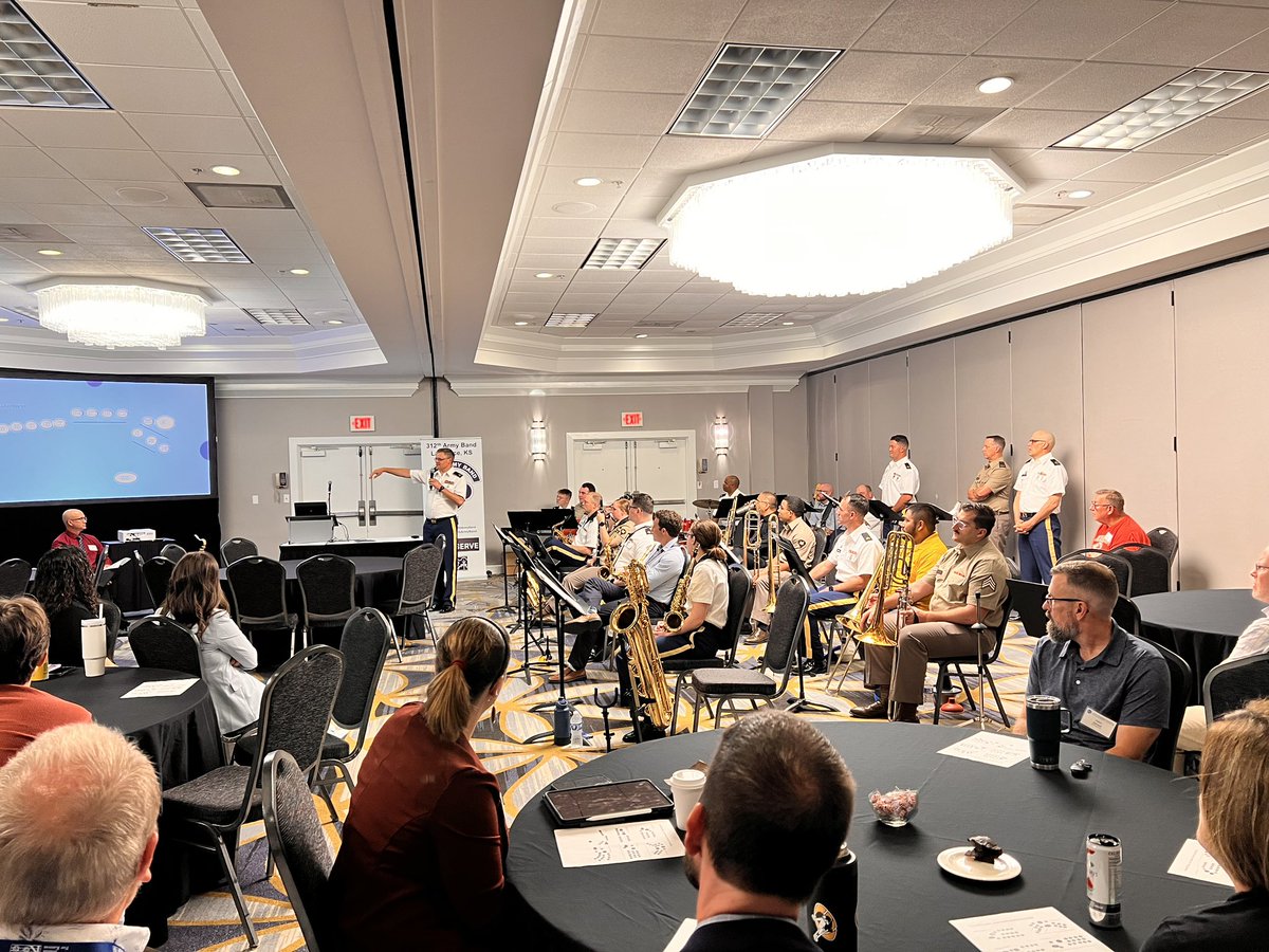 The morning is off to a great start with the 312th Army Jazz Band! 

#kba #kba2025 #education #music #buildingbetterbands #convention #jazz
