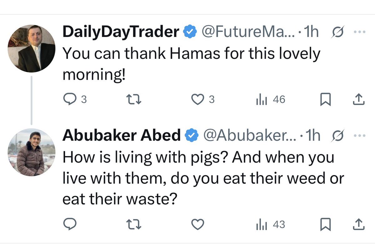 Pugpuppyxx's tweet image. Yet another Muslim pretending to be “journalist or pretending to care for humanity” just called Jews pigs. His true colours FINALLY gave way. Remember media outlets give him a platform. @GAZAWOOD1 @BBC @SkyNews @CNN @FoxNews @UN #Israel #Gaza #USA #Palestine #MiddleEastCrisis