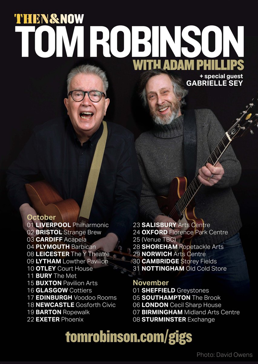 wakeuppromotions (@wakeuppromotion) on Twitter photo TOM ROBINSON WITH ADAM PHILLIPS: THEN & NOW TOUR - 50 Years Of Adventures In The Record Industry- <a href="/TheYTheatre/">The Y Theatre</a>, Wedneday 8th October.
ytheatre.ticketsolve.com/ticketbooth/sh… TOM ROBINSON WITH ADAM PHILLIPS: THEN & NOW TOUR - 50 Years Of Adventures In The Record Industry- <a href="/TheYTheatre/">The Y Theatre</a>, Wedneday 8th October.
ytheatre.ticketsolve.com/ticketbooth/sh…