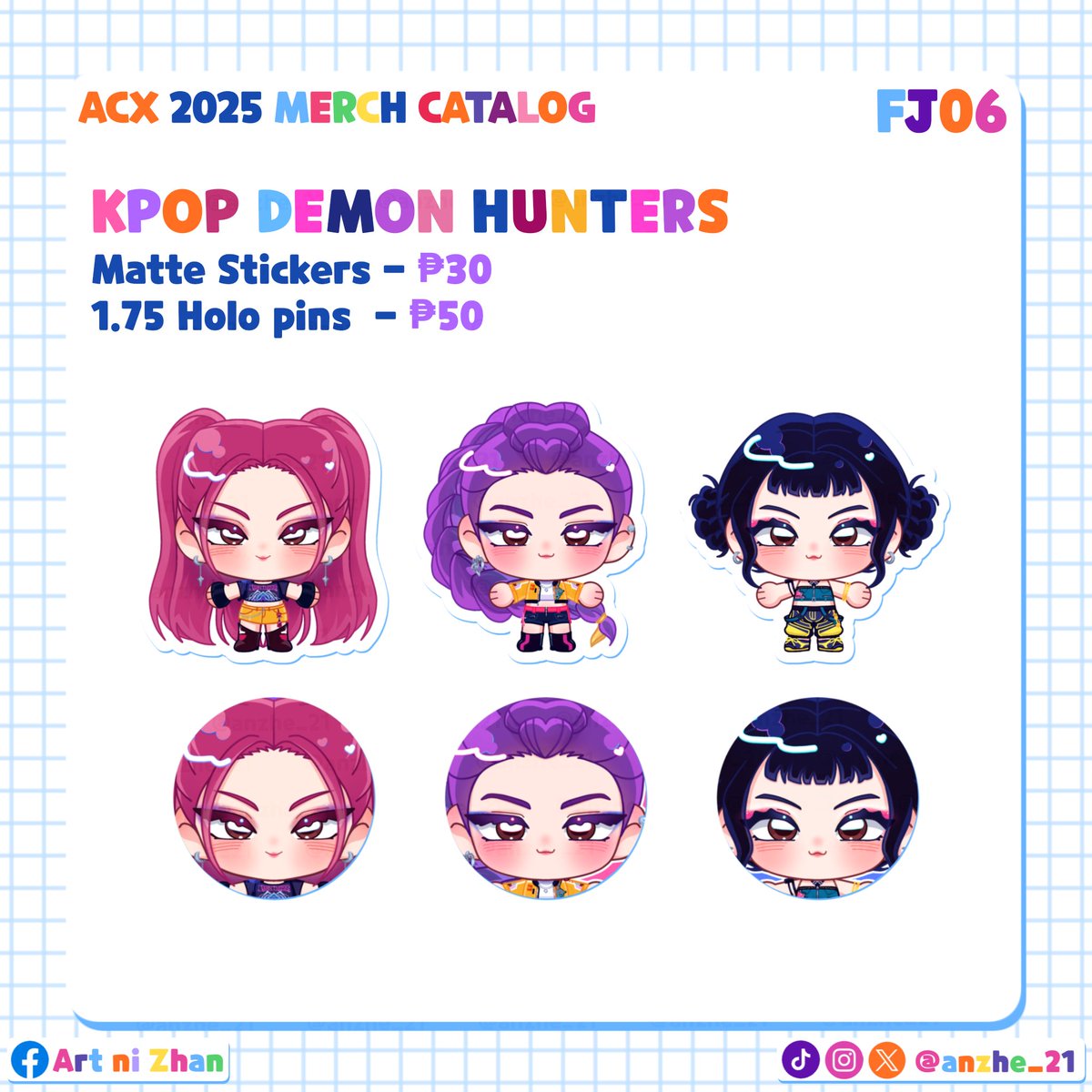 anzhe_21's tweet photo. #ACX2025 MERCH CATALOG 👾
FOR TOMORROW JULY 19-20 TABLE FJ06‼️
PLEASE BUY OUR MERCH WAH

#alienstage #KPOPDEMONHUNTERS #greenyuri https://t.co/nBXv3dCGeb
