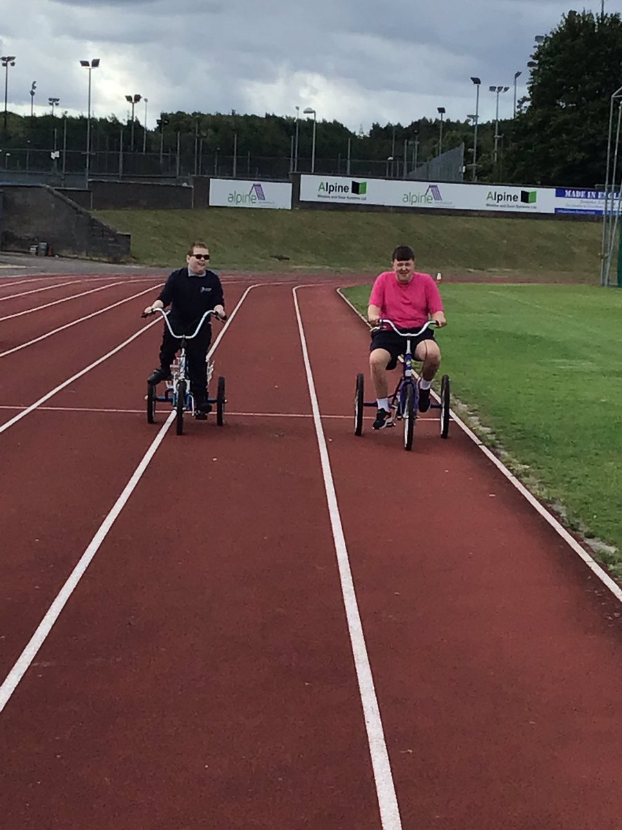 Pupils having fun at adapted cycling in Leeds today