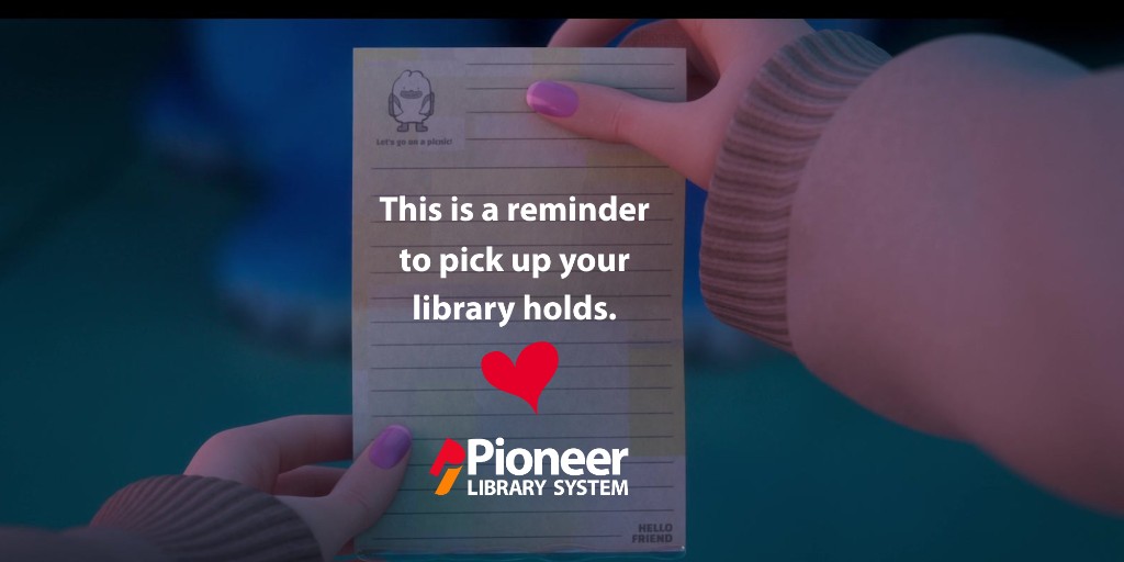 It's maybe not the note you were expecting, but think of this as a friendly reminder that if you have materials on hold, you should probably pick them up. 📚 Did you know you can check your holds with our PLS Connect app? It's pretty handy, if you ask us!