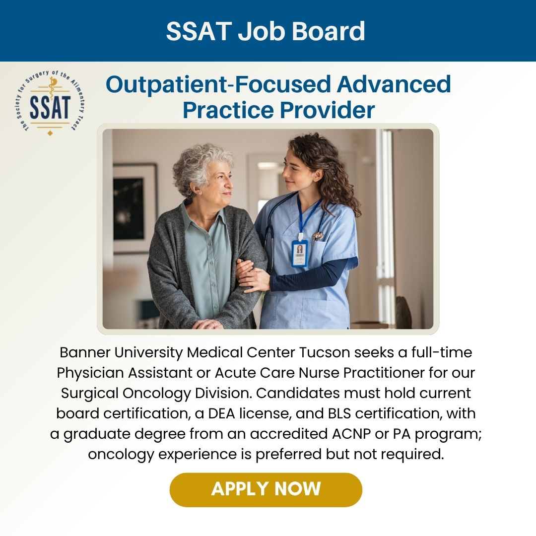 SSATNews's tweet image. Banner University Medical Center Tucson is hiring a Physician Assistant or Acute Care Nurse Practitioner to join their Surgical Oncology team.
Apply now and submit your CV to BHAdvancePracticeProvidersRecruiting@bannerhealth.com
#PhysicianAssistant #APPJobs