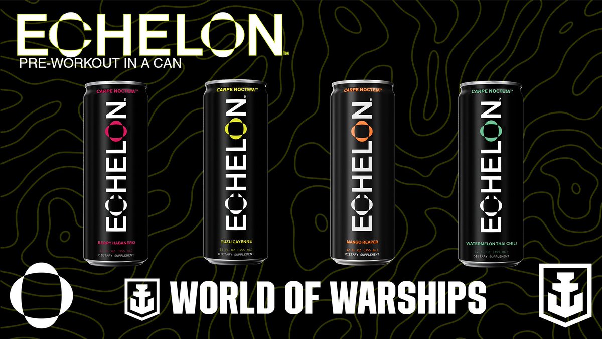 WorldofWarships's tweet image. Captains! We’ve teamed up with Echelon Energy to bring new firepower to the Captain’s Club. Not for your guns, for you.
Whether you're battling at sea or grinding XP, Echelon's high-performance energy drinks keep your momentum strong and focus sharp.
👉wo.ws/4dtULTE