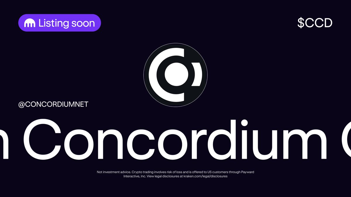 Kraken Exchange (@krakenfx) on Twitter photo Added to the roadmap:
✔️ CCD <a href="/ConcordiumNet/">Concordium</a> the PayFi Layer-1 for real world adoption
Roadmap updates weekly 👀
kraken.com/listings
*Geographic restrictions may apply Added to the roadmap:
✔️ CCD <a href="/ConcordiumNet/">Concordium</a> the PayFi Layer-1 for real world adoption
Roadmap updates weekly 👀
kraken.com/listings
*Geographic restrictions may apply