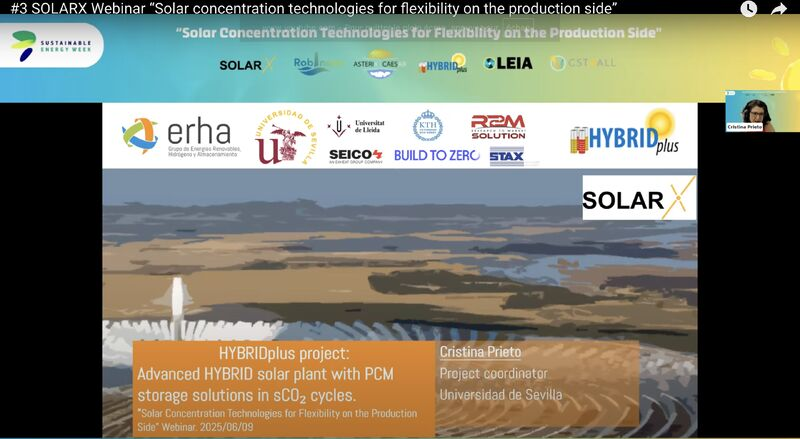 HYBRIDplus_EU's tweet photo. ☀️ On June 9, #HYBRIDplus took part in the SOLARX EU webinar during #EUSEW2025’s Sustainable Energy Days. Cristina Prieto Rios presented our work on hybrid renewable systems. 

🎥 Replay (😉 HYBRIDplus speech starts at 47'50): https://t.co/eE58eiZO2H https://t.co/CGot1wA0Mo