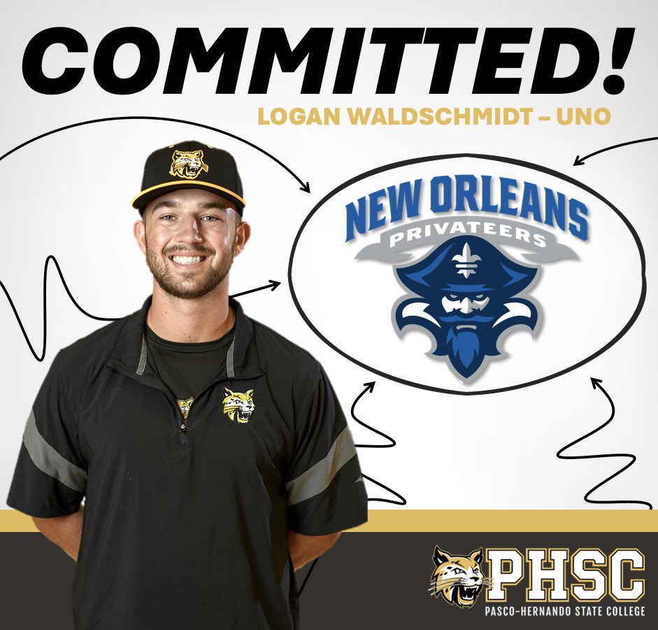 AthleticsPHSC's tweet image. COMMITTED. Logan Waldschmidt of the Men’s Baseball Team has committed to the University of New Orleans!
PHSC Athletics wishes you the best of luck in your future endeavors. Go Bobcats! 😼
#BackTheCats 🐾