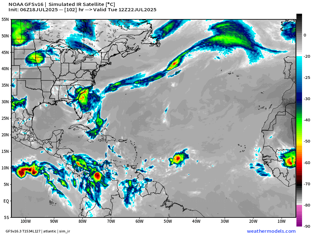 HurricaneManWx's tweet image. As other forecasters have noted, a subtle signal is emerging in the MDR next week, coinciding with the passage of a Kelvin wave through the area.