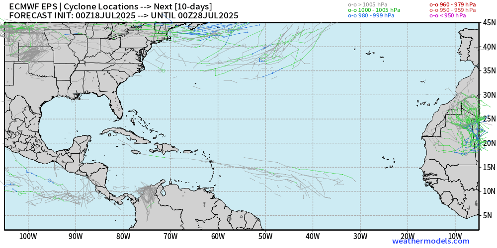 HurricaneManWx's tweet image. As other forecasters have noted, a subtle signal is emerging in the MDR next week, coinciding with the passage of a Kelvin wave through the area.