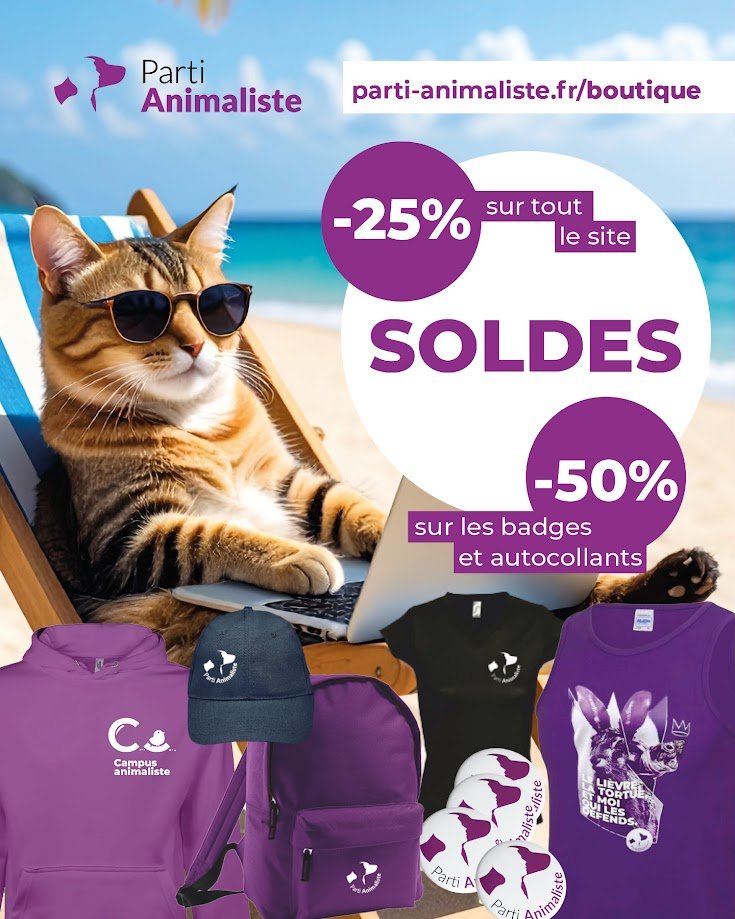 Tic Tac, tic tac, ⏱c’est la dernière ligne droite pour se faire plaisir ou faire plaisir à votre entourage🫂🥰 avant la fin des soldes mardi soir. 
-25% et même à -50% sur les badges et les autocollants. 
parti-animaliste.fr/boutique