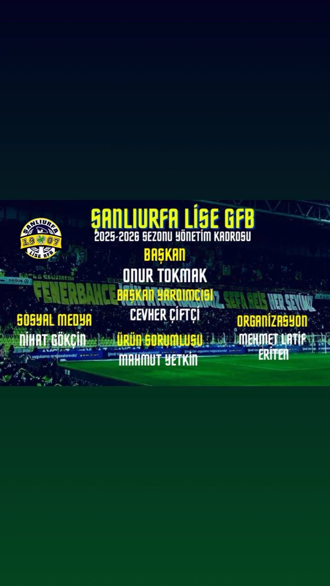 2025-2026 Sezonu Yönetim Kadromuz