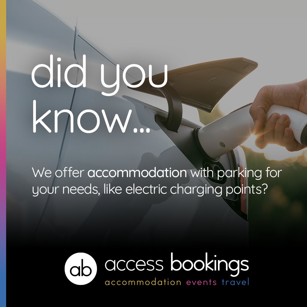 Going electric? We've got you covered! We understand the evolving needs of travellers. That's why we can provide accommodation with key facilities like electric charging points. 

Get in touch now on +44(0)1543 272 575 or contactus@accessbookings.com!   

#EV #Electric