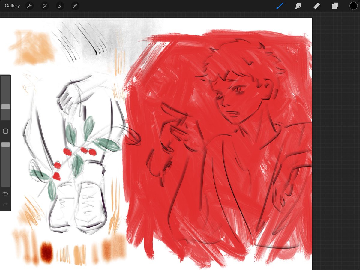 naiiaenko's tweet image. Haven’t used procreate in ages, decided to warm up and tear different brushes
‘Hikaru is such a dumdum here
Head empty, no thoughts behind them eyes (it’s a panel from future comic btw)
#sketch #ukrart