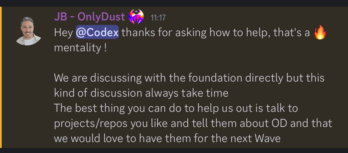 hey <a href="/solana_devs/">Solana Developers</a> 

I recently learned about <a href="/OnlyDust_com/">OnlyDust</a>; a platform where you can contribute to open-source projects across various ecosystems

It’s not just about submitting pull requests; you can also showcase projects and infrastructure that you want people to help with