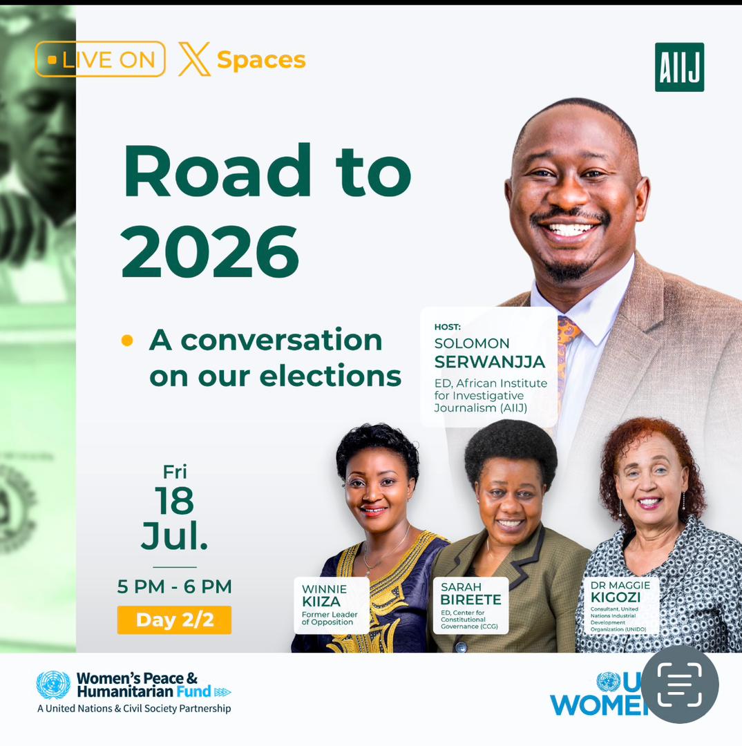 HAPPENING NOW: A conversation on our elections... <a href="/SolomonSerwanjj/">Solomon Serwanjja</a> hosting our Executive Director (<a href="/SarahBireete/">Dr. Bireete Sarah</a> ) , Hon. <a href="/WinnieKiiza/">Winnie Kiiza</a> and Dr. <a href="/KigoziMaggie/">Maggie Kigozi</a>

📌 Tune in via x.com/i/spaces/1jMKg…

#EyesOnElections 
#UgandaDecides2026