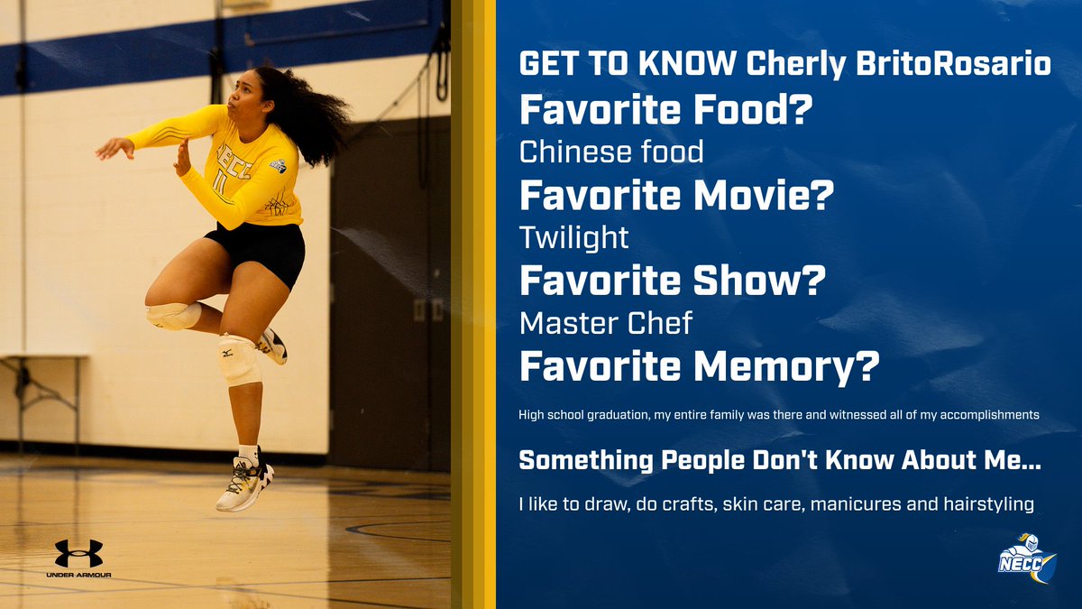 NECCKNIGHTS's tweet image. Wrapping up our week of volleyball announcements, get to know Cherly BritoRosario. After earning 2nd team All-Region honors in 2024 and achieving a 3.83 GPA in the classroom she's set to return for her sophomore campaign on the court