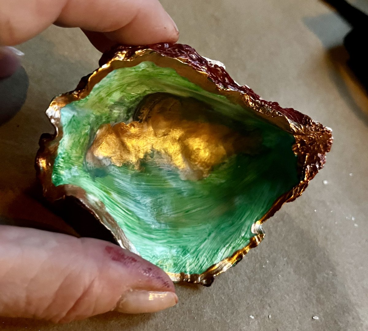 I painted an 🦪 #oystershell #maryland #chesapeakebay