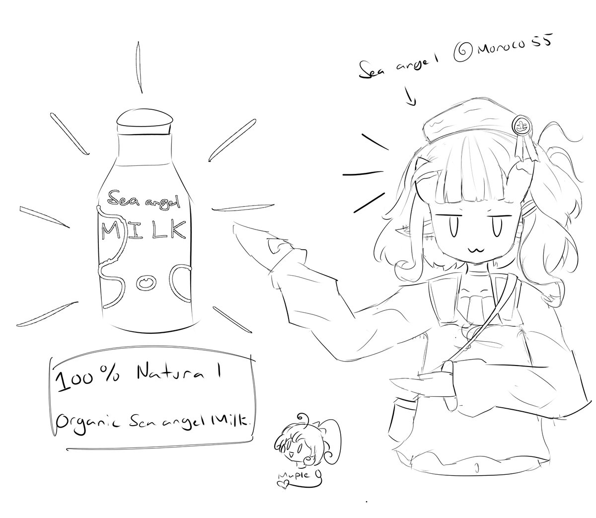 Maple0_tf's tweet image. [WIP] Milk Advertisement 
@monoco55 your oc is so fun to draw, thanks for giving me permission to draw :0