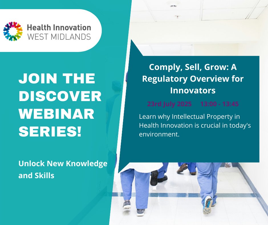 HealthInnovWM's tweet image. This is happening next week. Link to register is below.
Webinar: Comply, Sell, Grow: A regulatory Overview for Innovators
23 July, 1-1.45pm, online Register: events.teams.microsoft.com/event/6bc93b9a…
Speakers: Paul Moran and Joey Islam, Co-founders at Framework Genie