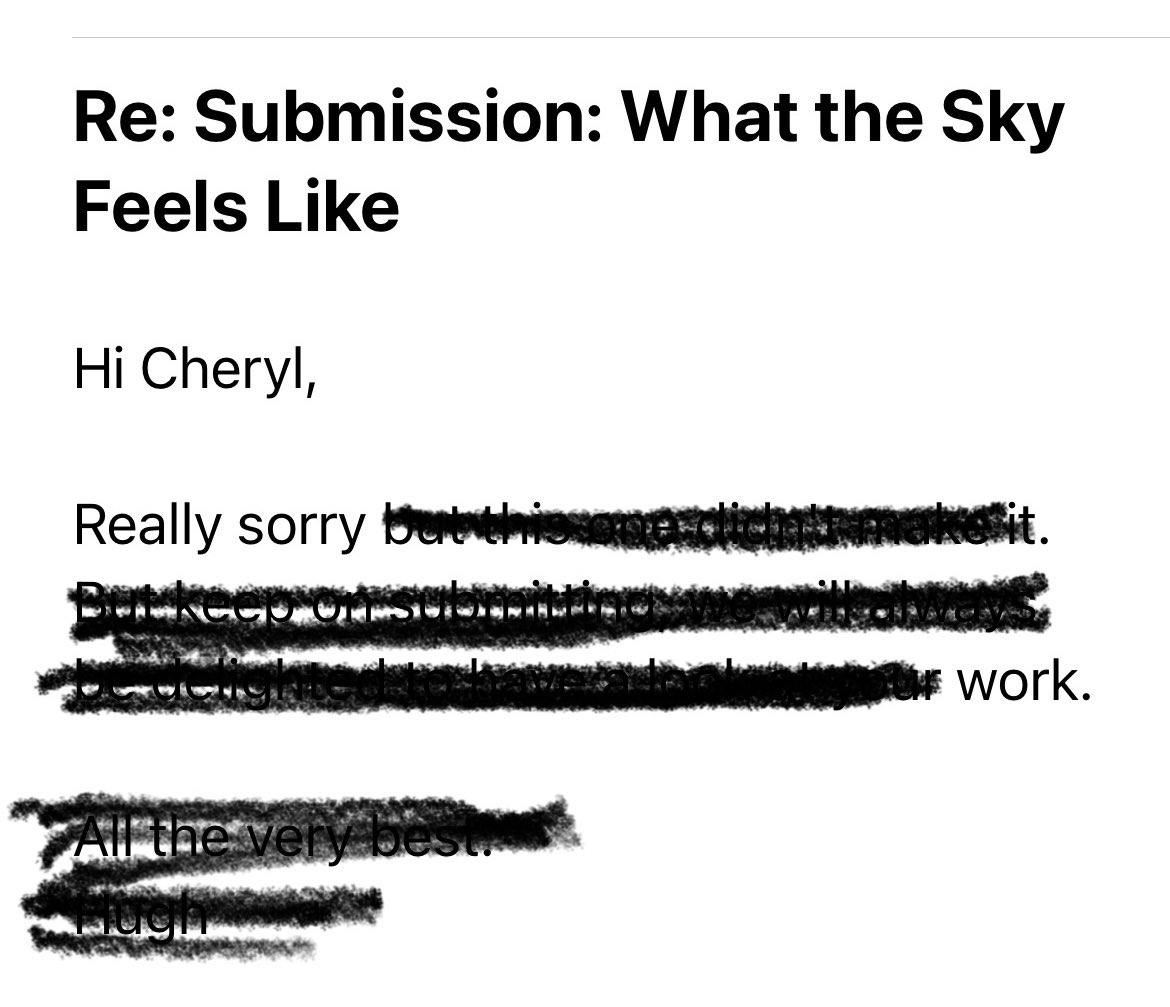 CKing_Author's tweet image. More rejection blackout poetry. #amwriting #WritingCommunity