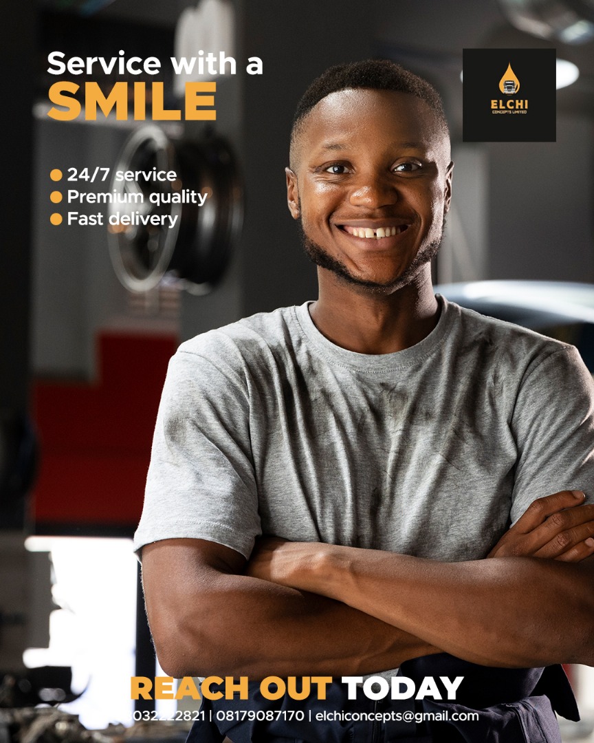 Elchiconcepts's tweet photo. Face don black, shirt don soak, but see as smile still dey shine! 

That’s the look of a diesel delivery done right.

At Elchi, we show up, get the job done, and still keep the energy positive — no matter how tough the day gets.

#Elchiconcepts #AbujaTwitterCommunity https://t.co/3V8eLq1m1z