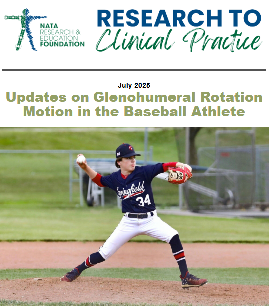 NATAFoundation's tweet image. ⚾ New July RTCP Issue: Rethinking GIRD in Baseball Athletes
Research shows humeral retrotorsion (HRT) may be the key to understanding shoulder ROM changes—and it's changing how we assess throwing arms.
📄 Read more: bit.ly/4nA88pZ