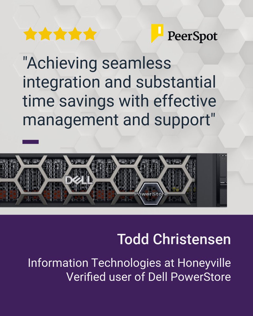 ⭐⭐⭐⭐⭐

Dell PowerStore earns top marks! 
🔑 Customers are raving about its seamless integration, time-saving capabilities, and strong ROI.

Partners, this is your opportunity to deliver powerful, future-ready #storage solutions to your customers.

Discover how #PowerStore