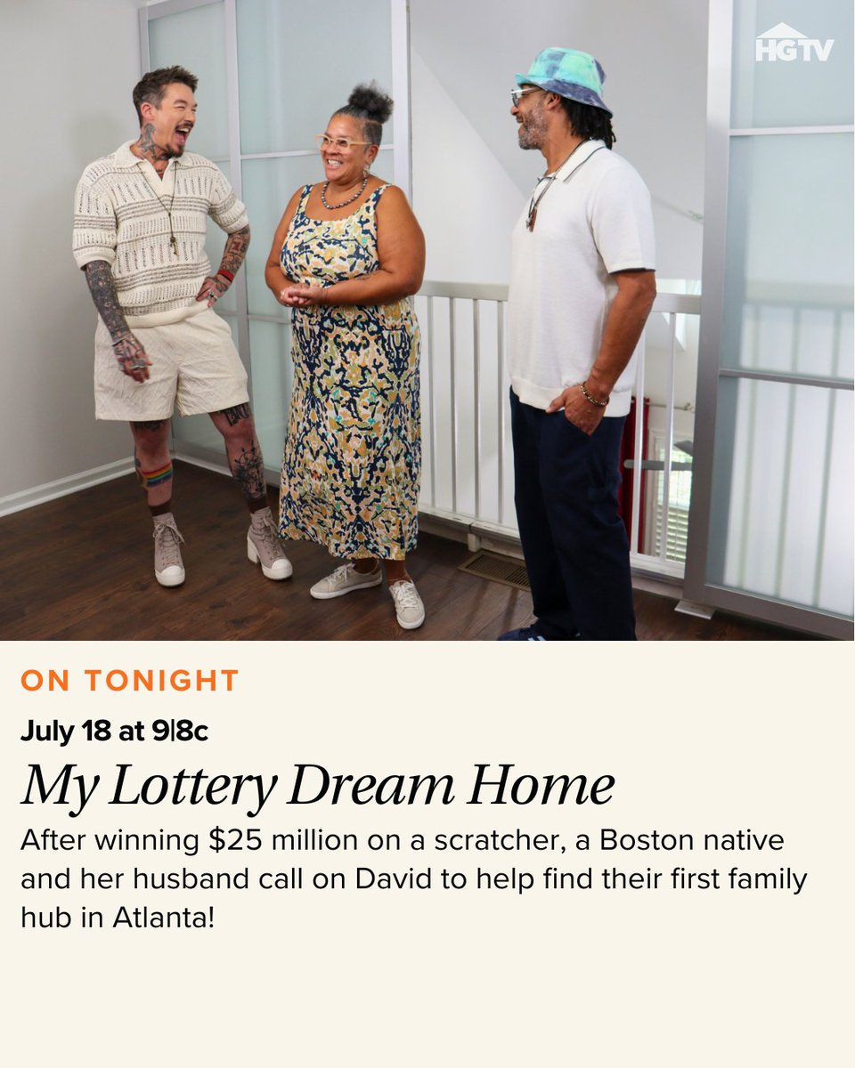 hgtv's tweet image. Happy Styled and Wild night!!! ⬇️
#MyLotteryDreamHome ➡️ 9|8c 💰
#ZillowGoneWild ➡️ 9:30 | 8:30c 👽
Stream both next day ➡️ @StreamOnMax.
