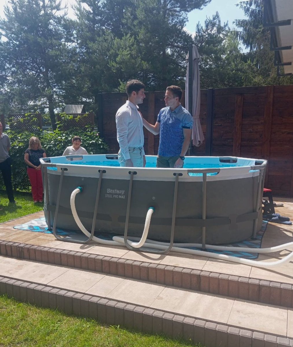 HeartCryMission's tweet image. HeartCry missionary Adam Węgrzyk, who serves the Lord as a pastor in Poland, recently wrote of three baptisms in his church. Adam shares:
"Even now I can see that the church continues in God’s grace. We had about 40 people to be the witnesses of baptizing three brothers. After…