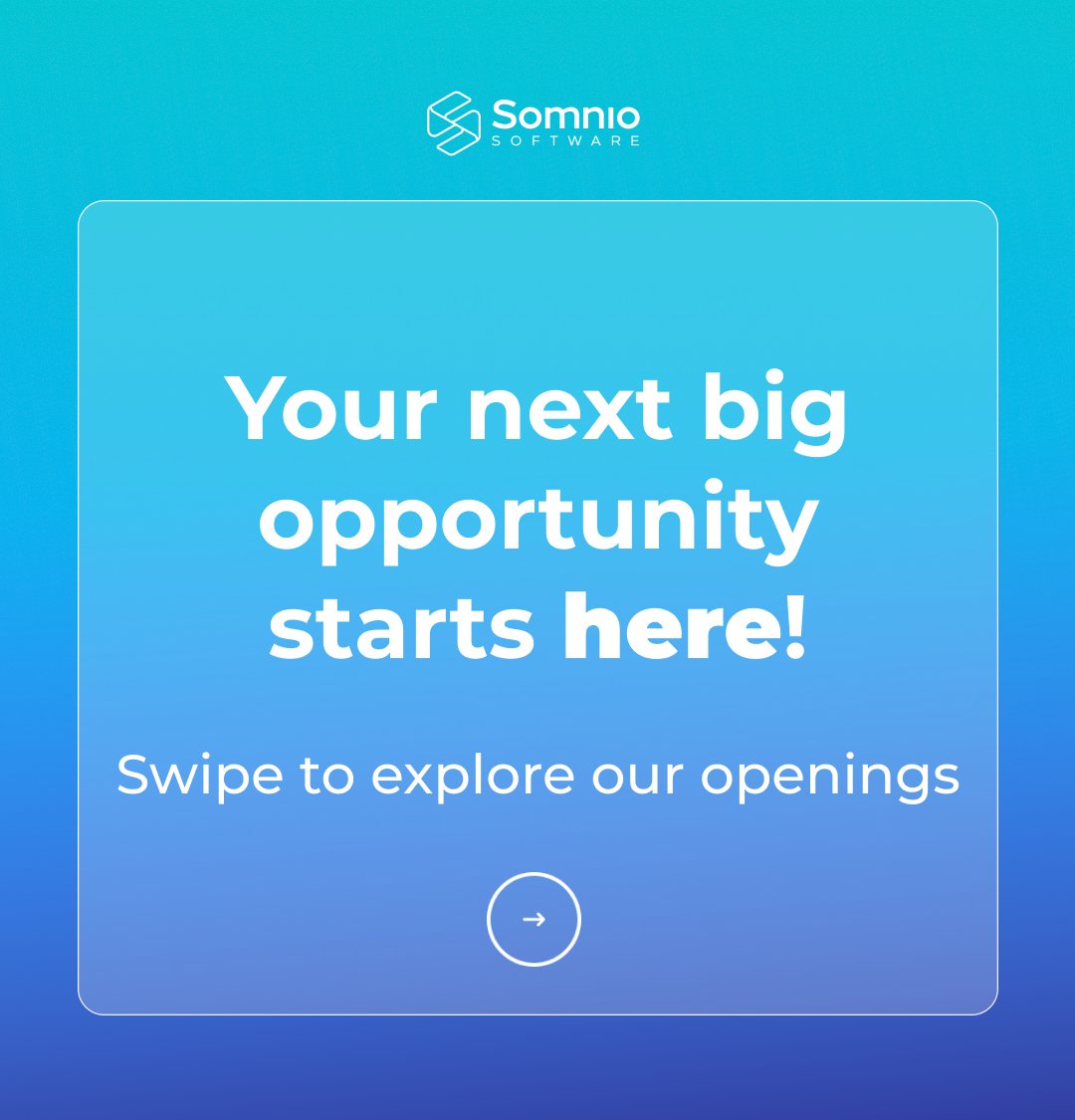 somnio_software's tweet image. We’re growing and hiring! 🚀

At Somnio, we build tech that makes a difference 🌍
Join our remote-first, people-first team and create products that matter.

👉 Explore roles: somniosoftware.com/careers

#Hiring #TechCareers #RemoteWork