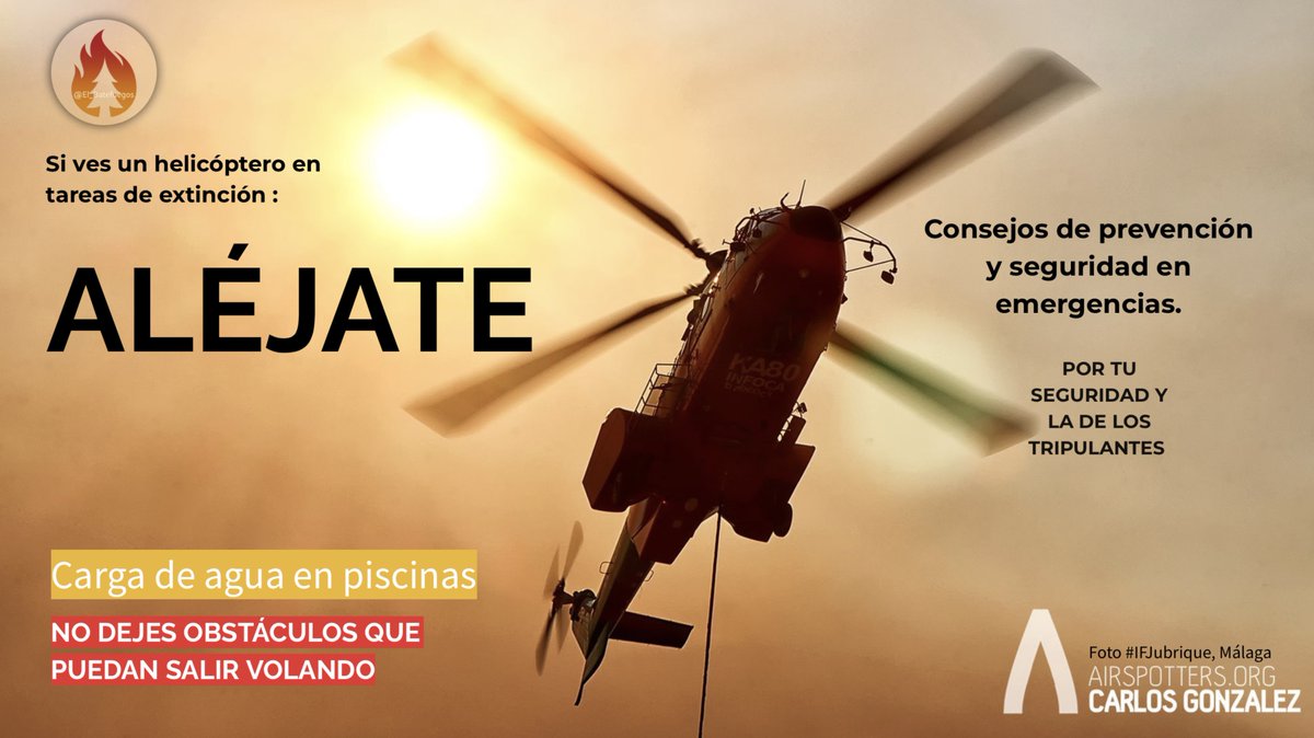 El_Batefuegos's tweet photo. ⚠️CONSEJOS  #IFIbi 
- MEDIOS AÉREOS : aléjese de ellos y facilite las operaciones de carga de agua.