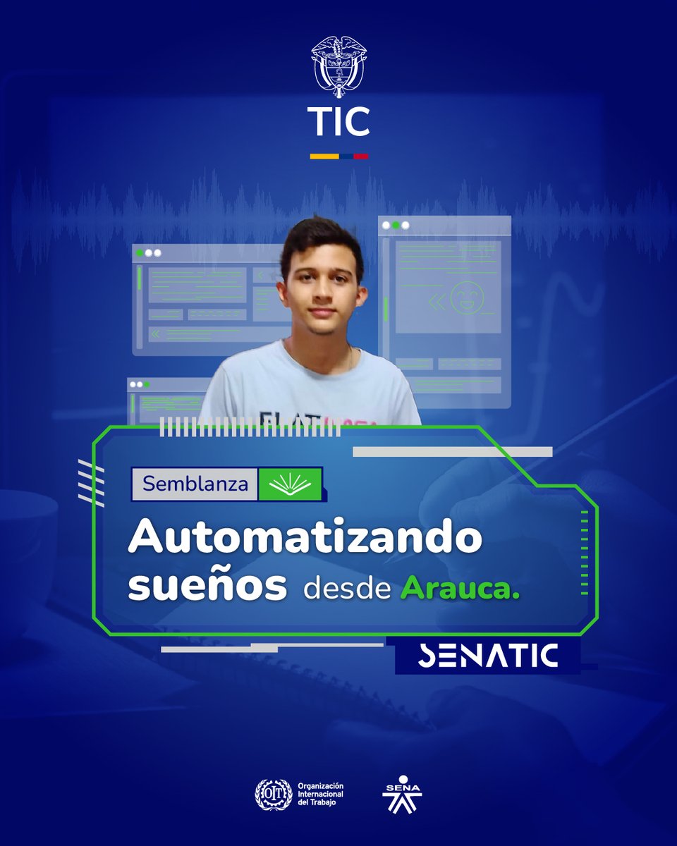 OITAndina's tweet image. 🤖Automatizando sueños📍desde Arauca🇨🇴
Jossuarth transforma ideas en soluciones reales.⚙️ Con #SENATIC, aprendió a automatizar tareas con IA y ahora sueña con las finanzas y la innovación. 💡📊
🔗 Descubre su camino 👉 bit.ly/43XpaGQ